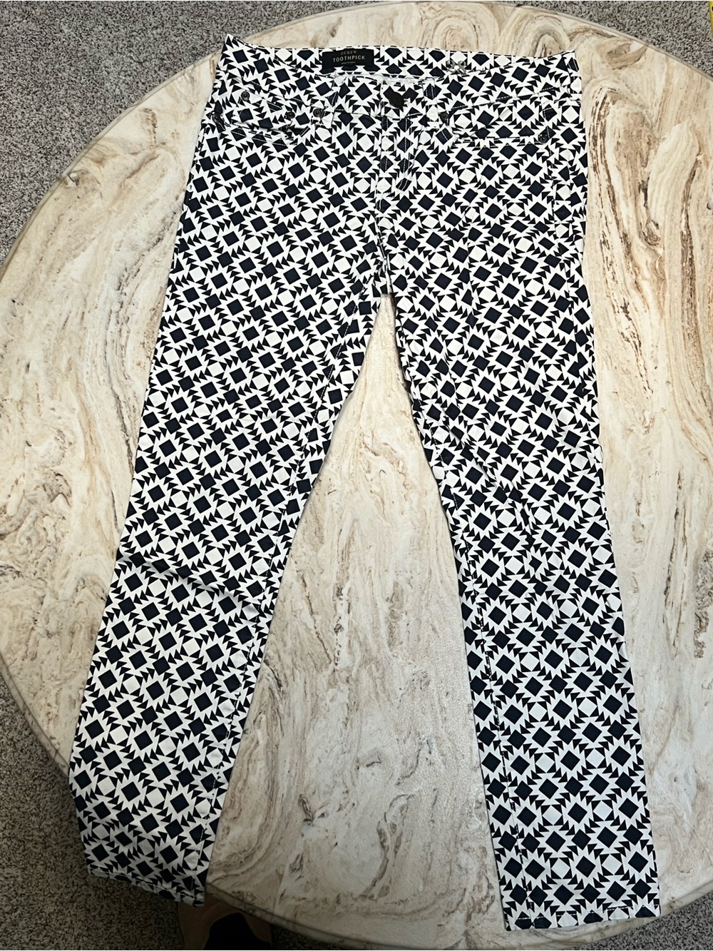 J.Crew Toothpick Skinny Jeans in Kaleidoscope Geometric Print Womens Size 4-6